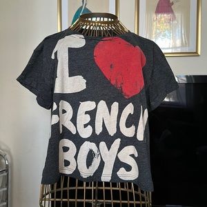 I Love French Boys Crop Tee